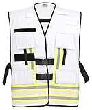 PACOTEX Funktionswesten zur Kennzeichnung von Einsatzpersonal wie z.B. Feuerwehr Warnweste (Weiß)