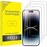 JETech Full Screen Schutzfolie für iPhone 14 Pro Max 6,7 Zoll, 9H Panzer Schutz Glas Folie Displayschutz Hat Keinen Einfluss auf die Hülle, HD Klar, 3 Stück