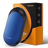 OCOOPA Handwärmer,EIN/doppelseitige Heizung 5 Stufen und bis zu 10 Stunden Wärme,5200 mAh elektrische tragbare Taschenwärmer, ideal für den Außenbereich, Geschenke, die wärmen-blau