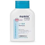 numis med Shampoo ph 5.5 - Hautberuhigendes Haarshampoo für sehr empfindliche & sensible Haut - vegane Haarpflege ohne Silikone, Parabene & Mineralöl - Haar Shampoo (1x 200 ml)