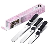 GoodBake Winkelpaletten 3er Set - 25cm, 20cm & 15cm - Streichpalette/Tortenspachtel - zum Einstreichen, für Tortendeko, zum Backen