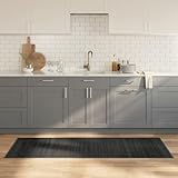 Tidyard Teppich Bambusmatte Wohnzimmerteppich Badezimmerteppich Bambusteppich rutschfest für Wohnzimmer,Läufer Küchenteppich Flurteppich Rechteckig Grau 70x200 cm Bambus
