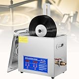 Ultraschall-Vinyl-Schallplattenreiniger, 6 l Tank, 8 LP, hebbarer Reiniger, 40 kHz, 180 W, mit Trockengestell für 17,8 - 30,5 cm große Scheiben, Schmuck, Uhren