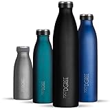 720°DGREE Edelstahl Trinkflasche “milkyBottle” - 750ml - BPA-Frei, Auslaufsicher, Kohlensäure geeignet - Thermosflasche für Sprudel, Sport, Uni, Schule, Fitness, Outdoor, Camping