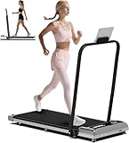 Yagud Laufband für Zuhause, Walking Pad mit Neigung & Sicherheitsgriff, 1-6 km/h, Schreibtisch Treadmill für Zuhause & Büro, Fernbedienung, LED Anzeige