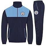 Manchester City FC - Herren Trainingsanzug - Jacke & Hose - Offizielles Merchandise - Geschenk für Fußballfans - Marineblau - M