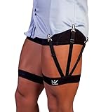 NV Holders: S-HOLDER – Premium-Hemdenhalter für Männer, Hemden-Tucker, Hemdenhalter – Halten Sie Ihr Hemd perfekt eingesteckt mit unseren bequemen und verstellbaren Hemden-Tuckern - S Black