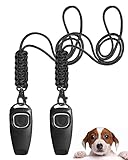 TODREMOU Hundepfeife Rütter Rückruf-Hundepfeifen Hochfrequenz Hunde Pfeifen Pfeife Hund Hundepfeiffe Pfeife Klicker Hundeklicker Set Clicker Hundetraining Clickertraining Für Hunde… (schwarz 2 stücke)