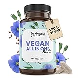 Vegan Complex - Vitamin B12 K2 D3 Eisen Zink Selen und Omega 3-120 Kapseln - speziell für Vegetarier und Veganer - Geschenke - Supplements (1 Stück)