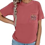 Generisch Damenmode, lässig, bequem, Stilloberteil mit Reißverschluss für stillende Mütter (Brick Red, M)