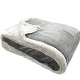 JEMIDI Kuscheldecke Sofa Decke 150x200 cm - Lammfell Optik Sherpa Sofaüberwurf - Sofadecke Couchdecke Tagesdecke - warm schwer - Wohndecke flauschig