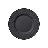 Villeroy & Boch 10-4239-2640-6 Manufacture Rock Frühstücksteller, Porzellan, Schwarz, 22 centimeters