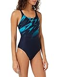 Speedo Damen Hyperboom Placement Muscleback Schwimmanzug, Marineblau/Bolt, 42 (DE)