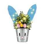 Genérico -Blumentopf, lustige Frühlingsdekoration mit Lichtern, lustiger Blumenkübel für Pflanzen, für Wohnzimmer, Schlafzimmer, Balkon, Büro, Garten, Terrasse, Party, Dekoration
