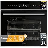 KKT KOLBE | Einbaubackofen 60 cm | 70L | 2,8kW | Drehspieß | Air Fry Gitterrost | Pizzafunktion | Grill | Umluft | Heißluft | Timer | 2-fach Wärmeschutzverglasung | WiFi App-Steuerung | EB8317HC