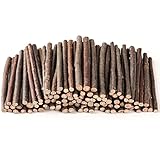 LAZACA Holzstäbchen zum Basteln Zweige Handwerk 50 Stück 10CM Log Sticks Natürliche Baumrinde Rustikale Wohnkultur DIY 0.5-0.8cm