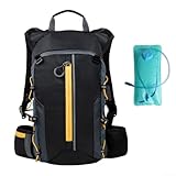 Wasserdichter Nylon-Outdoor-Laufrucksack mit 3-Liter-Trinkbehälter, atmungsaktives Design und sicheren Staufächern (Gelb)