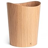 Kazai. Echtholz Papierkorb Börje | Holz Mülleimer für Büro, Kinderzimmer, Schlafzimmer u.m. | 9 Liter | Eiche