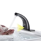 Badezimmer-Waschtischarmaturen, schwarzer Waschbecken-Wasserhahn, automatischer Touch-Wasserhahn, Badezimmer-Mischbatterien,wasserhahn schwarz