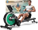 Rudergerät für Zuhause, EvoSpark Rudergerät mit 16 Stufen Widerstand, APP-Verbindung, Upgrade Doppel-Slide-Rails Ultraleise Rudermaschine, LCD-Datenanzeige, Die Erste Wahl für Fitnessgeräte