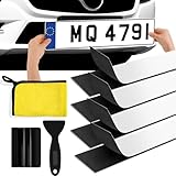 4 Paar Kennzeichenhalter Klett, Kennzeichenhalter Rahmenlos Set, 51 x 11 cm Unsichtbarer Kennzeichenhalter, extrem starker, wetterfester Kleber und Klettverschluss