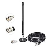 Bingfu CB Antenne 27-MHz CB-Radioantenne Soft Whip-Magnetfuß BNC PL259-Anschluss CB-Antenne Kompatibel mit Cobra Midland Uniden Maxon President Tragbarer CB-Radio-Mobilfunk-Scanner