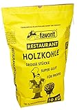 Favorit Grill-Holzkohle 10 kg (aus reinem Laubholz, extra große Körnung, langanhaltende Glut, Grillkohle in Restaurant-Qualität)