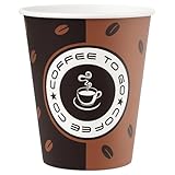 FALAMBI 1000 Stk. Kaffeebecher Coffee to go, Pappbecher 200 ml, 8oz - Made in Germany | Einwegbecher zum Mitnehmen | Papierbecher Für Heiß- & Kaltgetränke