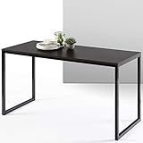 Zinus Jennifer Desk Tisch 140x61x73 cm - Metall und Holz Bürotisch - Mehrzwecktisch - Dunkles Espressobraun und Schwarz