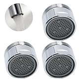 3 Stück Wasserhahn Belüfter, Wasserhahn Wassersparer, Strahlregler Wassersparen, 24 mm Luftsprudler Aufsatz Wassersparer, Wasserhahn Sieb Einsatz, Geeignet für Badezimmer und Küchen