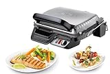 Tefal GC3060 3in1 Kontaktgrill | mit Überback-Funktion | doppelte Grillfläche wenn aufgeklappt als Tischgrill/BBQ | Sandwich, Steak, Panini | regelbarer Thermostat | antihaftbeschichtet | Grau