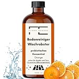 FLORA ESSENZ® - Bodenreiniger Konzentrat - Probiotisch Reiniger - Orange XXL 1000 ML - für alle Arten von Wischerroboter/Saugroboter - Gegen Dreck, Staub, Haus Milben - Smarte Mikroorganismen