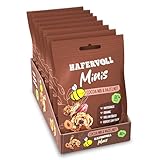 HAFERVOLL Minis Cacoa Nib & Hazelnut 8x 65g - Bio-zertifiziert, mit Honig ohne Zusatz von Zucker, perfekt zum Teilen