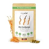 myvial® Bio Cordyceps Kapseln 120 Stück vegan | 60-Tage-Vorrat | 500mg pro Kapsel | plastikfrei verpackt | für Immunsystem und Ausdauer | Cordyceps sinensis