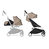 BABYZEN YOYO2 Kompletter Kinderwagen - Inklusive YOYO 0+ Neugeborenen Set (Taupe), Kinderwagengestell (White) & 6+ Textilset (Taupe) - für Kleinkinder bis 22 kg