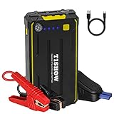 TISHOW Starthilfe Powerbank 1000A /12V,Powerbank Starthilfe mit LED-Licht,Tragbare Auto Starter Powerbank,Jump Starterfür bis zu 7.0L Benzin und 5.5L Dieselmotoren/USB QC3.0 Booster Auto Starthilfe