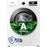 HEINNER HWM-HME6012IVSMA+++ Waschmaschine – 6 kg Fassungsvermögen, 1200 U/min, Inverter-Motor, LED-Display, Mehrere Waschprogramme, Energieeffizienzklasse A+++, Silber, – 5 Jahre Garantie