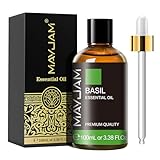 MAYJAM Basilikum Ätherisches Öl 100ML, Basilikumöl für Diffusor, Luftbefeuchter, DIY, Home，Wardrobes