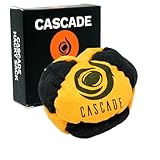 Cascade Pro Hacky Sack mit 8 Paneelen – Pro Freestyle Footbag – Trick-Fußsack (Orange/Schwarz)