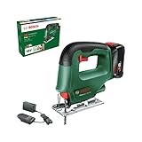 Bosch Home and Garden Bosch Akku Stichsäge EasySaw 18V-70 (2,0 Ah Akku, 18 Volt System, mit 1 Stichsägeblatt, Ladegerät AL 18V-20, im Karton)