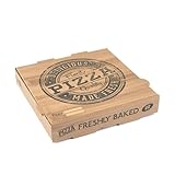 Generisch 100 Stück Pizzakartons Modell Francia kraft verschidene Größen zur Auswahl Pizzabox Schachtel (100, 28×28×4cm)