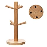 Tassenhalter,Hölzerner Brezelständer Becherhalter Holz Baumbecherhalter Brezelhalter Tassenbaum für Küchentheke Tabletop Kaffeetassenregal