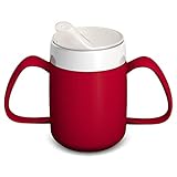 Ornamin 2-Henkel-Becher mit Trink-Trick 160 ml rot mit Schnabelaufsatz (Modell 815 + 806) / Spezial-Trinkhilfe, Tremor-Becher, Schnabelbecher… (rot)