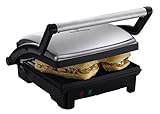 Russell Hobbs Kontaktgrill [3-in-1: Tischgrill - geöffnete Grillplatten | Panini & Sandwich Maker | Kontakt- Grill - gleichzeitig von beiden Seiten] Edelstahl, antihaftbeschichtete Platten, 17888-56