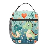 Qwvbn Niedliche kleine Dinosaurier-Lunch-Tasche, praktisch, isoliert, wiederverwendbar, geeignet für Arbeit, Reisen, Picknicks, Büro usw.