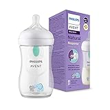 Philips Avent Natural Response Babyflaschen – Babyflaschen mit AirFree Ventil, 260 ml, BPA-frei, für Neugeborene ab 1 Monat, Elefantenmotiv (Modell SCY673/81)