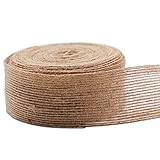 Ylinwtech 1 PCS Vintage Geschenkband Mit, Juteband, Jute Wickelstreifen, Jutegewebe Juteband für Kunsthandwerk DIY Geschenkverpackung Hochzeit Geburtstagsfeierdekoration (10M x 1.5CM)