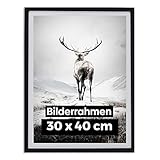 Estancia Frame Bilderrahmen 30x40 cm | Bilderrahmen In Schwarz mit bruchsicherem Plexi-Glas | Moderner Portraitrahmen Holz