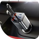 【4-IN-1】 2025 JOYROOM 84W Einziehbares Zigarettenanzünder USB C,【PD 45W & Ultra-Compact】 Schnelles Laden Auto Ladegerät, 12V/24V USB Adapter Auto, KFZ Zubehör Innenraum für iPhone 16/Sumsang S25
