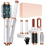 Hairstyler 6 in 1, Hair Styler, Haarstyler, Multistyler mit Lockenstab Automatisch, Föhn Diffusor, Rundbürstenföhn, Glättbürste für Glätten, Trocknen, Locken, Volumen, 1000W